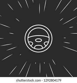 Outline machine steering icon illustration isolated vector sign symbol