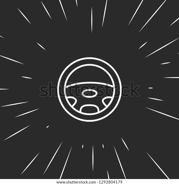 Outline machine steering icon illustration\
isolated vector sign\
symbol