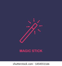 Outline magic stick icon.magic stick vector illustration. Symbol for web and mobile