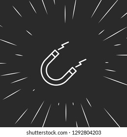Outline magnet icon illustration isolated vector sign symbol