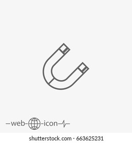 outline magnet vector icon