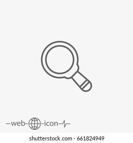 outline magnifying glass vector icon