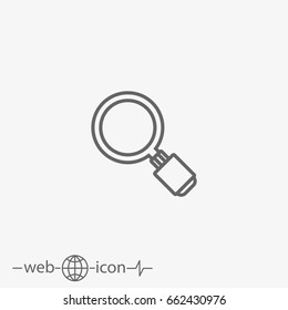 outline magnifying glass vector icon