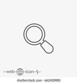 outline magnifying glass vector icon