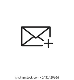 Outline mail Envelope icon, Outline mail Envelope vector, Outline mail Envelope illustration, Outline mail Envelope eps10