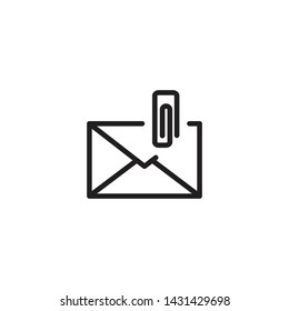 Outline mail Envelope icon, Outline mail Envelope vector, Outline mail Envelope illustration, Outline mail Envelope eps10
