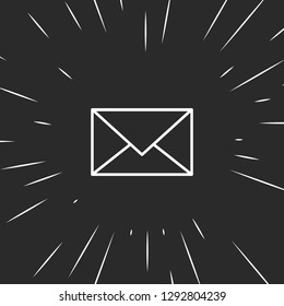 Outline mail icon illustration isolated vector sign symbol