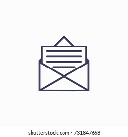 Outline mail icon illustration vector symbol