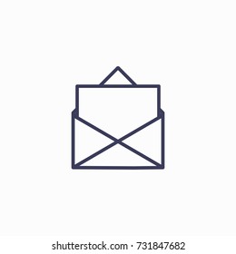 Outline mail icon illustration vector symbol