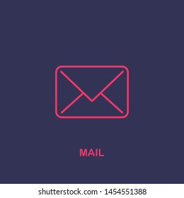 Outline mail icon.mail vector illustration. Symbol for web and mobile