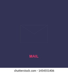 Outline mail icon.mail vector illustration. Symbol for web and mobile