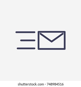 Outline mail send  icon illustration vector symbol