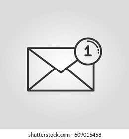 Outline mail web icon ilustration  vector symbol