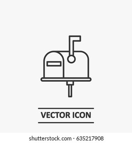 Outline mailbox icon illustration vector symbol