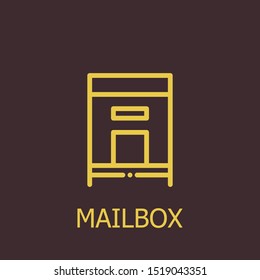 Outline mailbox vector icon. Mailbox illustration for web, mobile apps, design. Mailbox vector symbol.