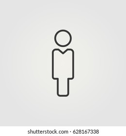 Outline man   icon illustration vector symbol