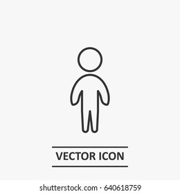 Outline man  icon illustration vector symbol