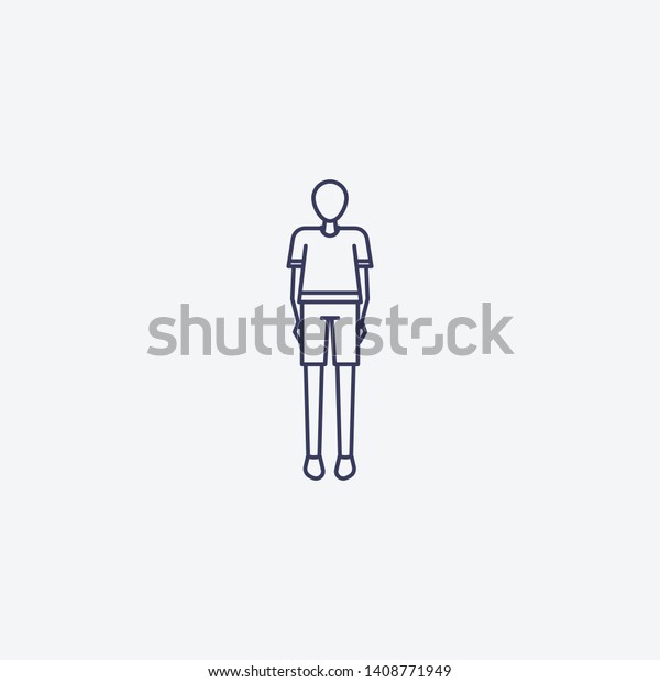 	\
Outline man with shorts icon illustration.\
isolated vector sign\
symbol