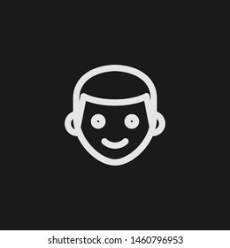 Outline man vector icon. Man illustration for web, mobile apps, design. Man vector symbol.