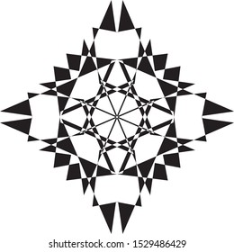 Outline Mandala black and white design coloring book. Decorative round ornament.  Oriental pattern, vector illustration.