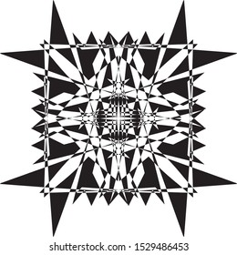 Outline Mandala black and white design coloring book. Decorative round ornament.  Oriental pattern, vector illustration.