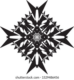 Outline Mandala black and white design coloring book. Decorative round ornament.  Oriental pattern, vector illustration.