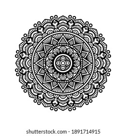 Outline mandala for coloring book