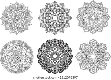 Contorno Mandala para livro de colorir