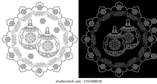 Outline Mandala for coloring book. Decorative round ornament. Anti-stress therapy pattern. Weave design element. Yoga style, background for meditation poster. Unusual flower shape. Oriental vector