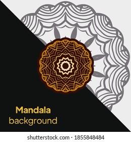 Outline Mandala for coloring book. Decorative round ornament. Anti-stress therapy pattern. vector illustration