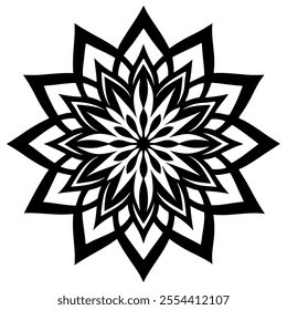 Outline Mandala for Coloring Book Page. Oriental Mandala vector. Mandala Coloring book line art vector illustration. Vector abstract mandala pattern. Hand drawn doodle mandalas coloring book.