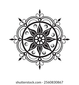 Outline Mandala for Coloring Book Page. Oriental Mandala vector. Mandala Coloring book line art vector illustration. Vector abstract mandala