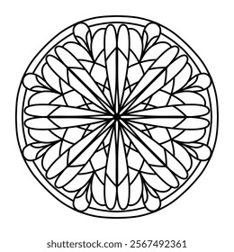 Outline Mandala for Coloring Book Page. Oriental Mandala vector. Mandala Coloring book line art vector illustration. Vector abstract mandala pattern