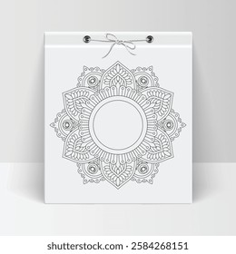 Outline Mandala for Coloring Book Page. Oriental Mandala vector. Mandala Coloring book line art vector illustration. Anti-stress therapy pattern. Decorative round ornament. Vector
