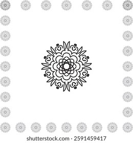 Outline Mandala for Coloring Book Page. Oriental Mandala vector. Mandala Coloring book line art vector illustration. Vector abstract mandala pattern.