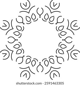 Outline Mandala for Coloring Book Page. Oriental Mandala vector. Mandala Coloring book line art vector illustration. Vector abstract mandala pattern. Hand drawn doodle mandalas coloring book.