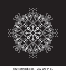 Outline Mandala for Coloring Book Page. Oriental Mandala vector. Mandala Coloring book line art vector illustration. Vector abstract mandala pattern. Hand drawn doodle mandalas coloring book