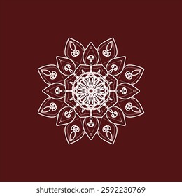 Outline Mandala for Coloring Book Page. Oriental Mandala vector. Mandala Coloring book line art vector illustration. Vector abstract mandala pattern. Hand drawn doodle mandalas coloring book