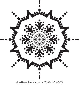 Outline Mandala for Coloring Book Page. Oriental Mandala vector. Mandala Coloring book line art vector illustration. Vector abstract mandala pattern.