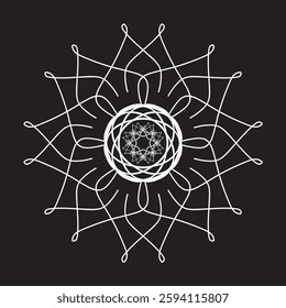 Outline Mandala for Coloring Book Page. Oriental Mandala vector. Mandala Coloring book line art vector illustration. Vector abstract mandala pattern. Hand drawn doodle mandalas coloring book.