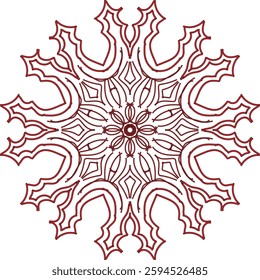 Outline Mandala for Coloring Book Page. Oriental Mandala vector. Mandala Coloring book line art vector illustration. Vector abstract mandala pattern.