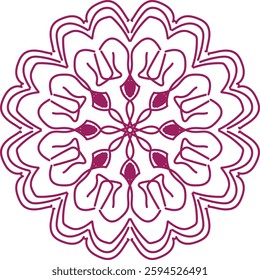 Outline Mandala for Coloring Book Page. Oriental Mandala vector. Mandala Coloring book line art vector illustration. Vector abstract mandala pattern.