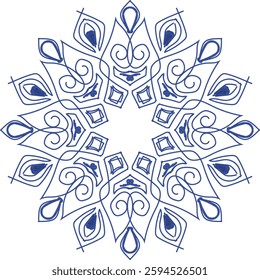 Outline Mandala for Coloring Book Page. Oriental Mandala vector. Mandala Coloring book line art vector illustration. Vector abstract mandala pattern.