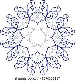 Outline Mandala for Coloring Book Page. Oriental Mandala vector. Mandala Coloring book line art vector illustration.