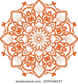 Outline Mandala for Coloring Book Page. Oriental Mandala vector. Mandala Coloring book line art vector illustration. Vector abstract mandala pattern.
