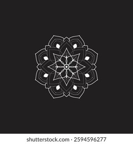 Outline Mandala for Coloring Book Page. Oriental Mandala vector. Mandala Coloring book line art vector illustration. Vector abstract mandala pattern.

