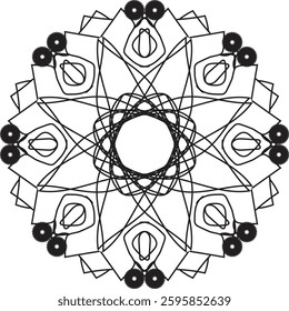 Outline Mandala for Coloring Book Page. Oriental Mandala vector. Mandala Coloring book line art vector illustration. Vector abstract mandala pattern. Hand drawn doodle mandalas coloring book.
See less