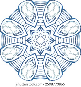 Outline Mandala for Coloring Book Page Simple design for coloring. beautiful Oriental Mandala vector. Mandala Coloring book line art vector illustration. Vector abstract mandala pattern.
