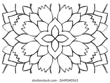 Outline Mandala for Coloring Book Page. Oriental Mandala vector. Mandala Coloring book line art vector illustration. Abstract mandala pattern.