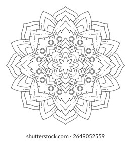 Outline Mandala for Coloring Book Page. Oriental Mandala vector. Mandala Coloring book line art vector illustration. Abstract mandala pattern